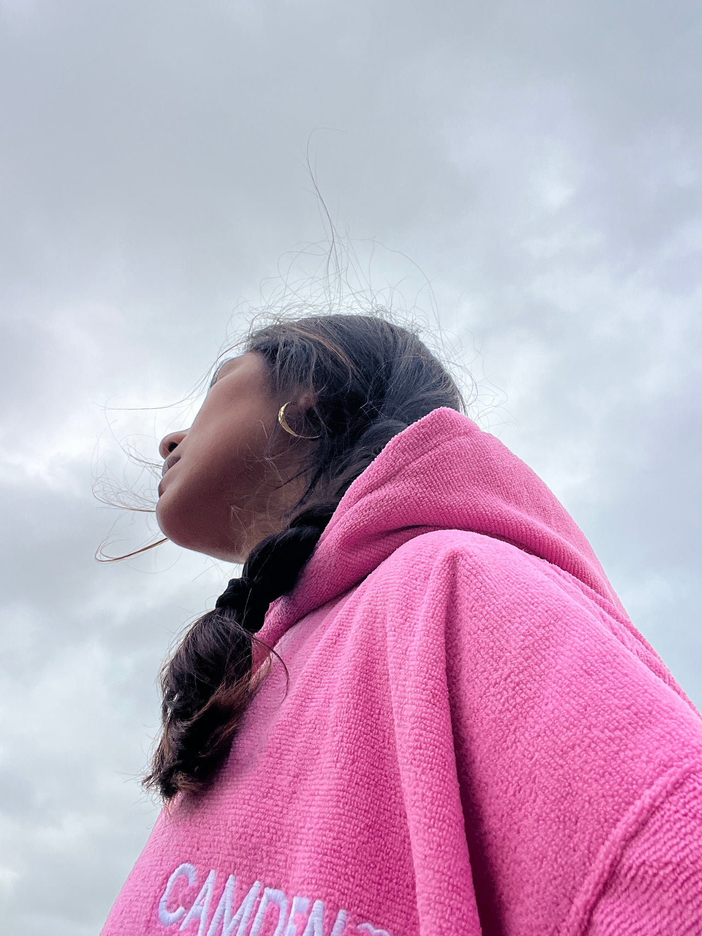 Poncho Camden Rosa - Negro Plomizo
