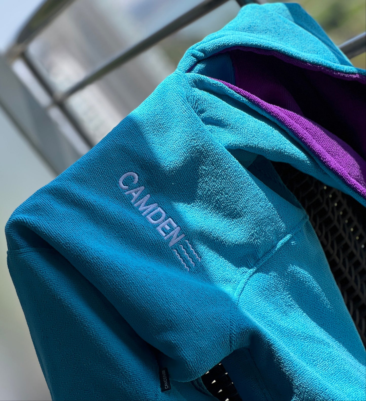 Poncho Camden Niños Turquesa - Morado