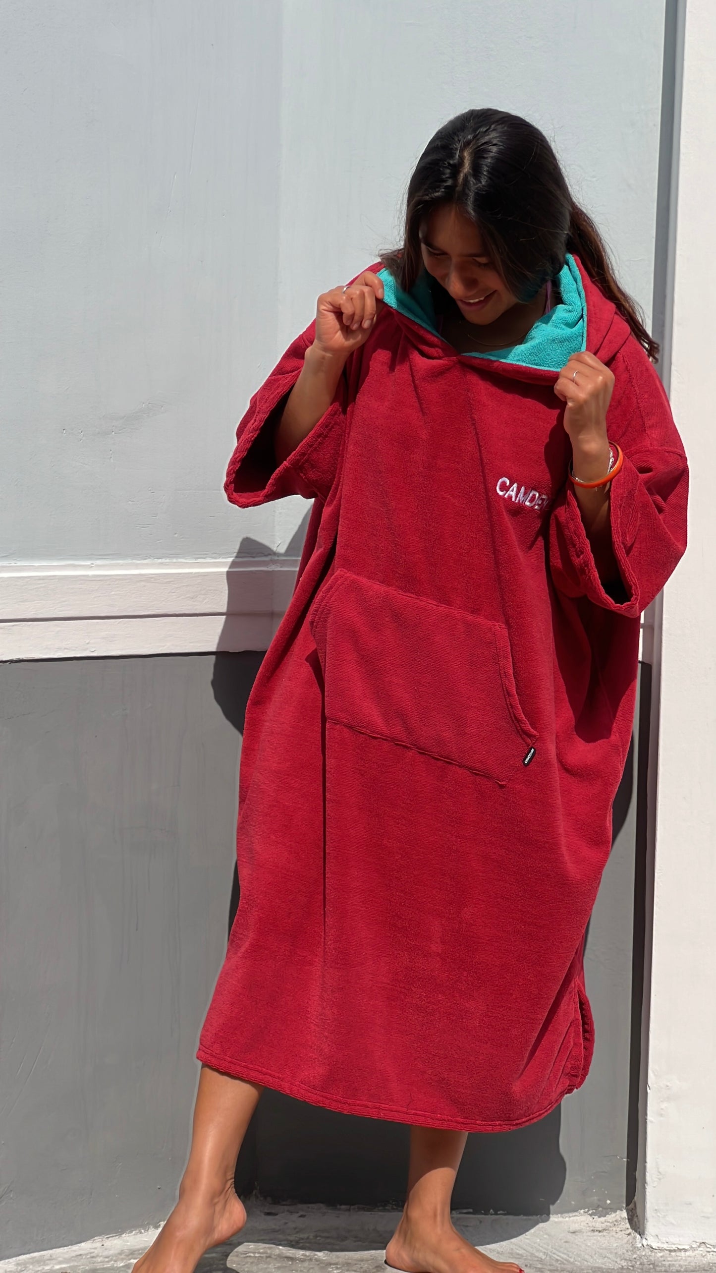 Poncho Camden Rojo Vino