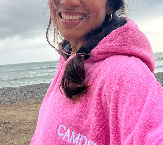 Poncho Camden Rosa - Negro Plomizo