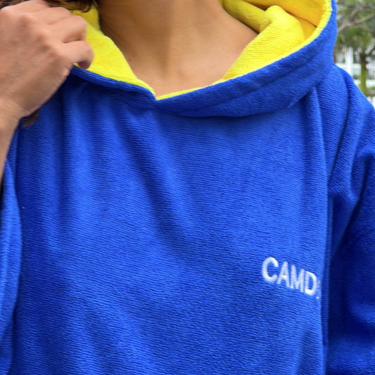 Poncho Camden Azulino - Amarillo