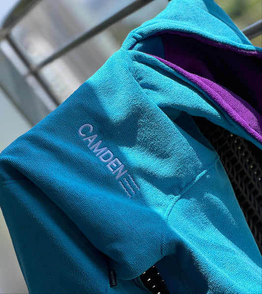 Poncho Camden Niños Turquesa - Morado