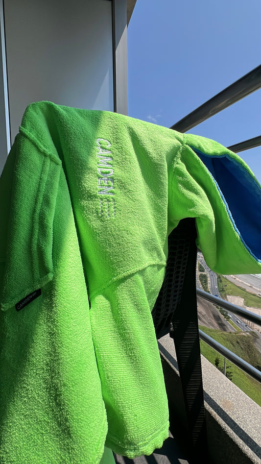 Poncho Camden Niños Verde - Celeste