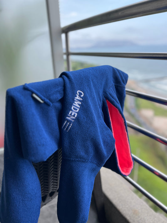 Poncho Camden Niños Azul Marino - Rosado Coral