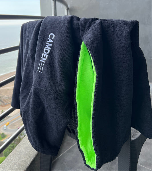 Poncho Camden Niños Negro - Verde