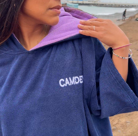 Poncho Camden Azul Marino - Lila