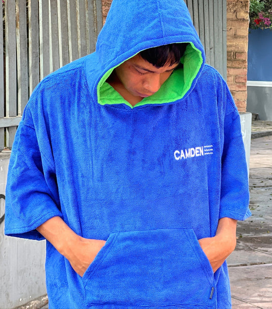 Poncho Camden Azulino - Verde