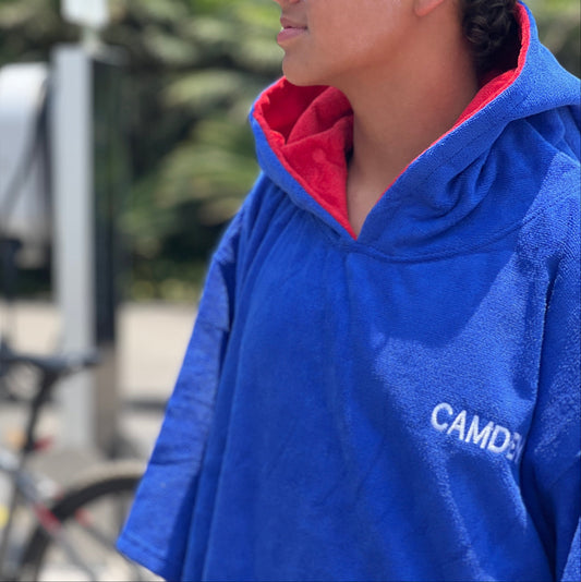 Poncho Camden Azulino - Rojo