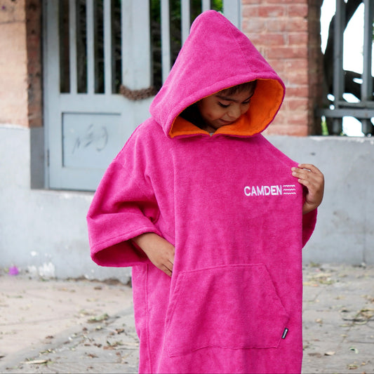 Poncho Camden Niños Rosa chicle