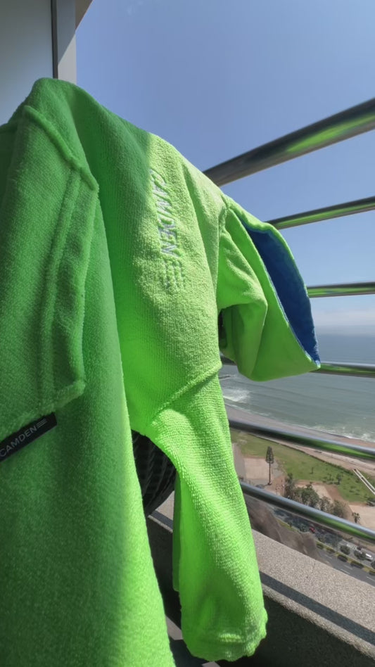 Poncho Camden Niños Verde - Celeste